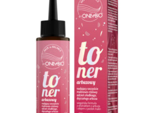 Toner do  włosów blond OnlyBio Hair in Balance, który odświeża kolor, nadając soczyście malinowo- różowy odcień.