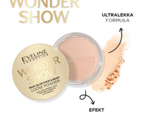 Eveline WONDER SHOW Puder sypki rozświetlający do twarzy i ciała Maxi Glam