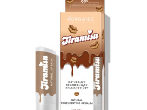 4organic naturalny regenerujący balsam do ust Tiramisu