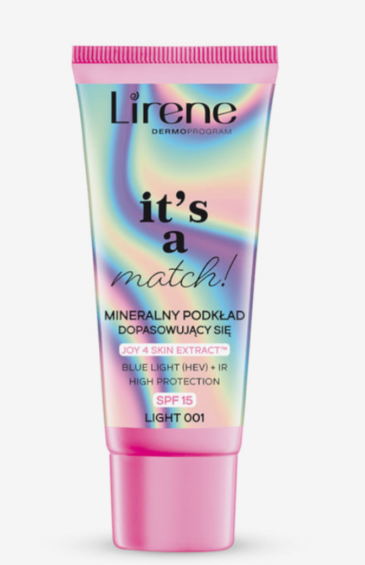 Lirene IT'S A MATCH! Podkład mineralny dopasowujący się SPF 15 30 ml Light 001