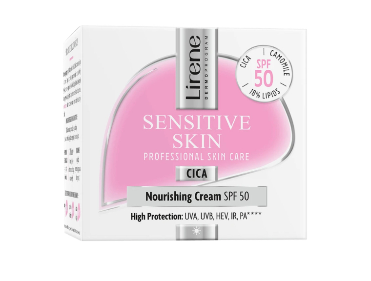 Lirene CERA WRAŻLIWA Krem odżywczy SPF 50 50 ml