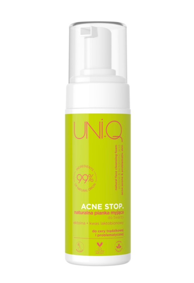 UNI.Q Naturalna pianka myjąca do twarzy ACNE STOP. 150 ml
