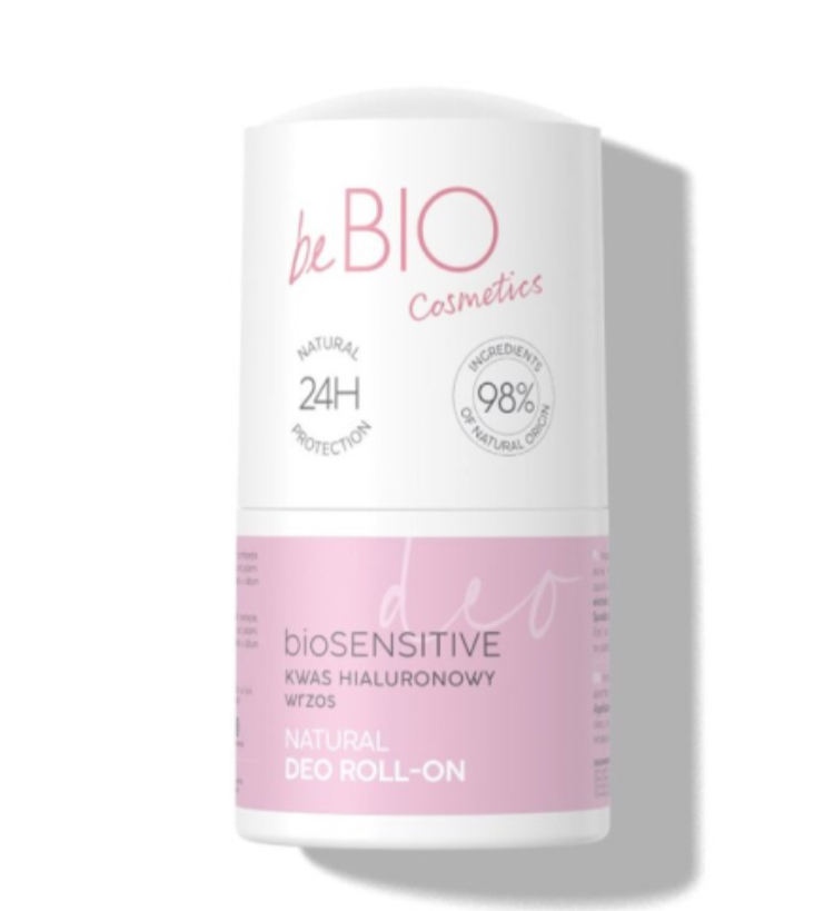 beBio Naturalny deo roll-on na bazie naturalnego ałunu z kwasem hialuronowym i ekstraktem z wrzosu 50ml