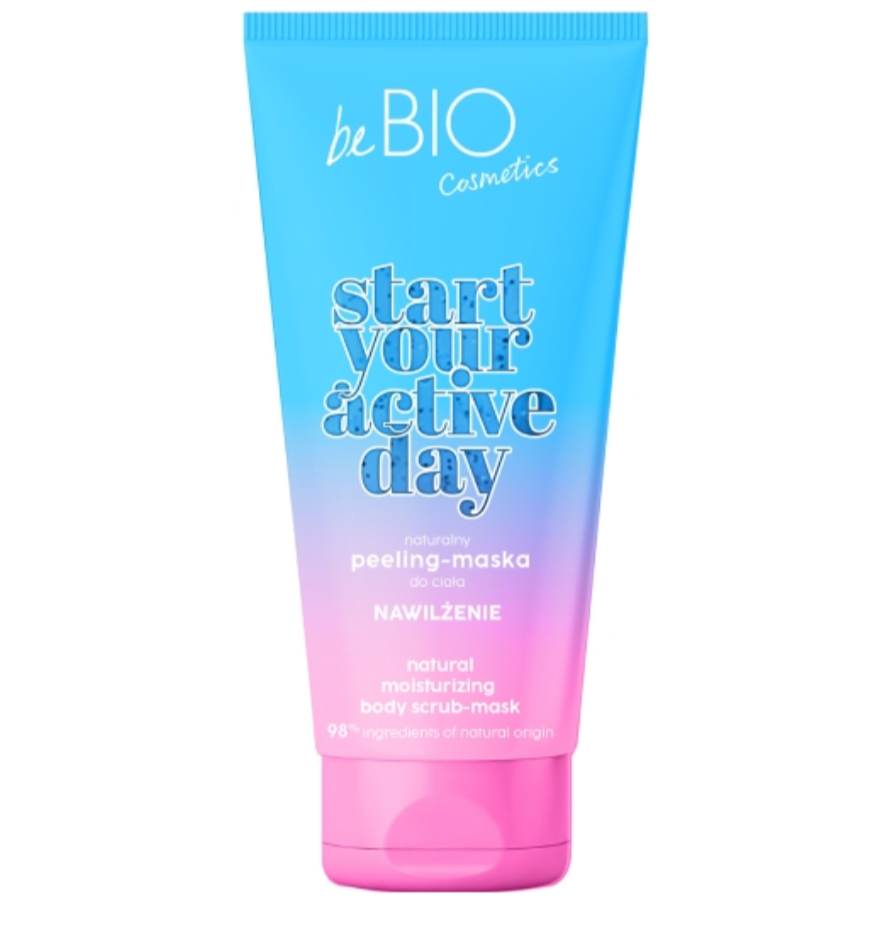 beBio Naturalny peeling-maska do ciała Start Your Active Day NAWILŻENIE 200 ml