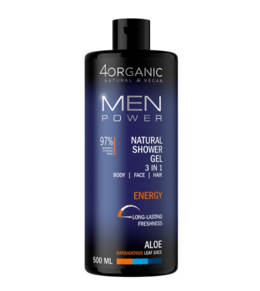 Naturalny żel pod prysznic MEN POWER 3w1 Energy 500ml