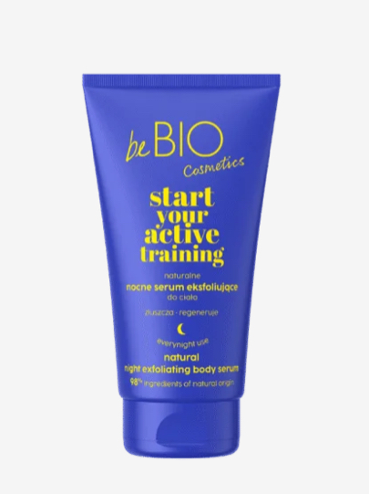 beBio START YOUR ACTIVE TRAINING Naturalne nocne serum eksfoliujące do ciała 150ML