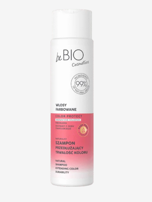 beBio Baby Hair Complex Naturalny szampon przedłużający trwałość koloru do włosów farbowanych 300 ml