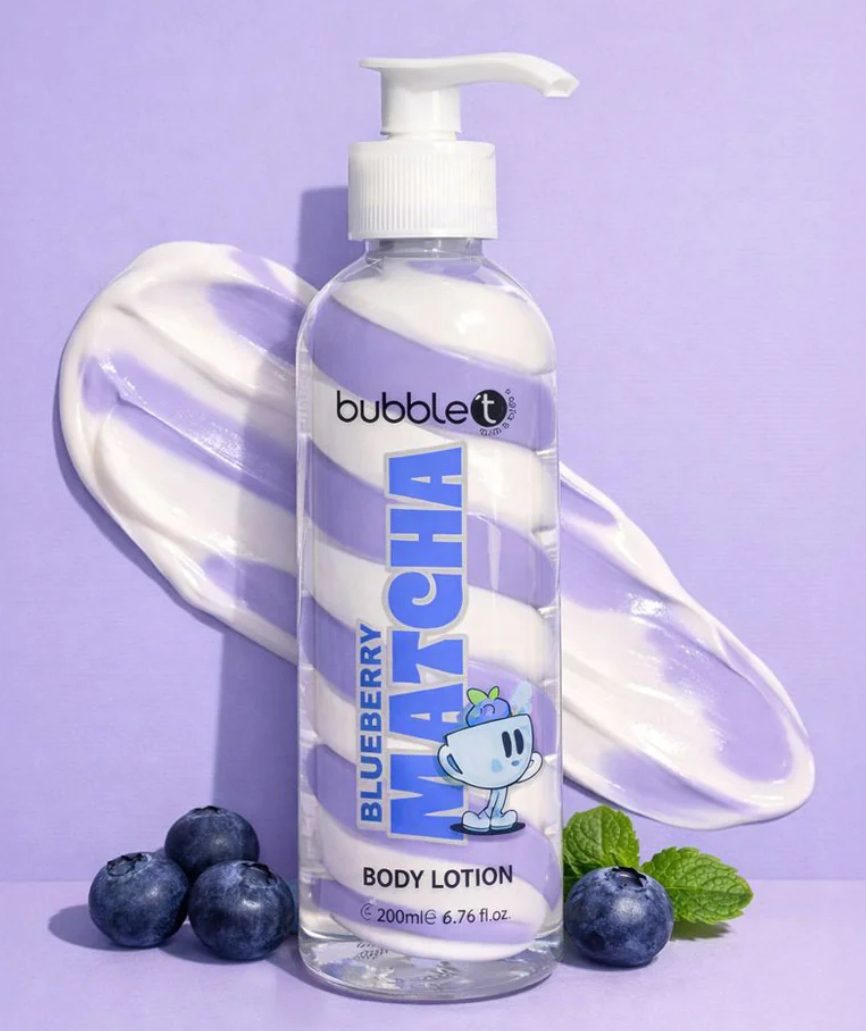 Bubble T Cosmetics Blueberry   Matcha Body   Lotion   (200ml)