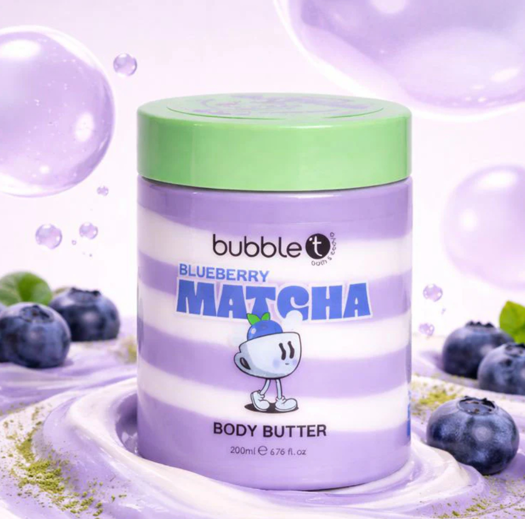 Bubble T Cosmetics Blueberry   Matcha Body   Butter   (200ml)