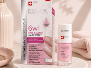 Eveline Cosmetics Nail Therapy Professional 6w1 Care & Colour Salon Effect – Sparkling Pink