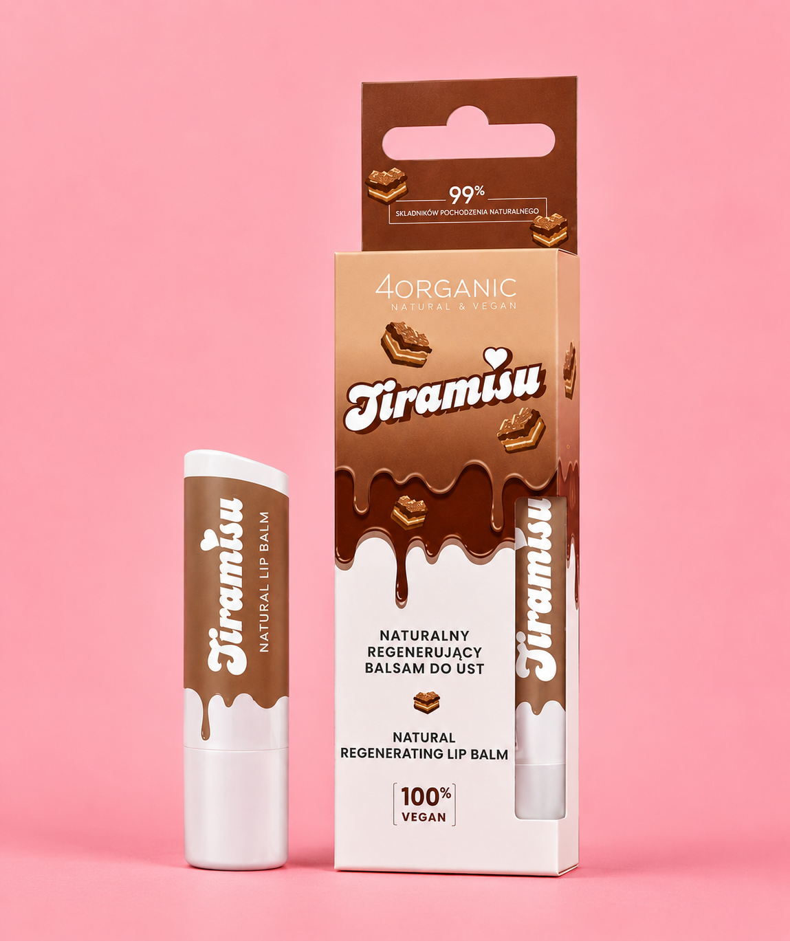4Organic Tiramisu – naturalny regenerujący balsam do ust