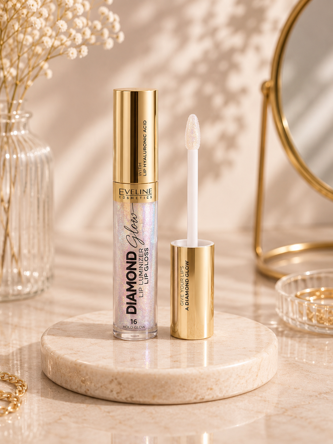 Eveline Diamond Glow Lip Luminizer Lip Gloss – 16 Holo Glow
