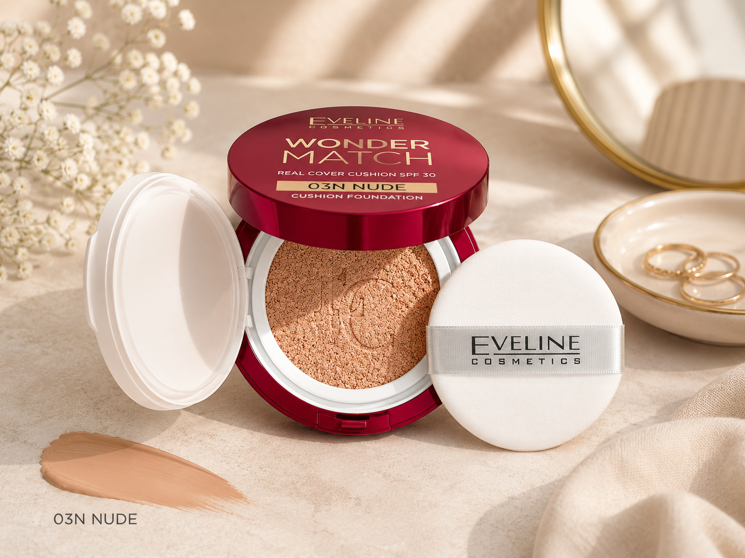 Eveline Cosmetics Wonder Match Cushion Foundation SPF 30 – 03N Nude