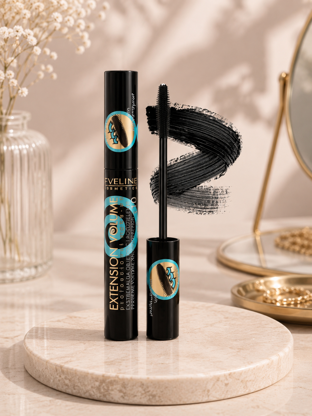 Eveline Cosmetics 4D Extension Volume & Waterproof Mascara – Black