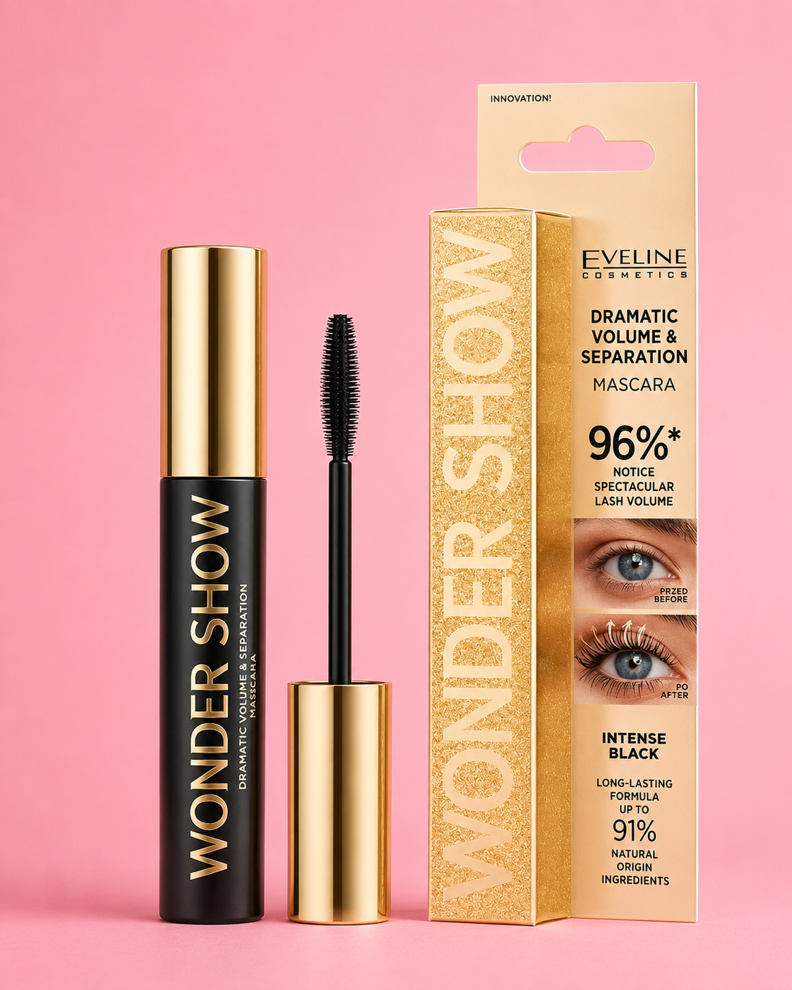 Eveline Cosmetics Wonder Show – tusz do rzęs Dramatic Volume & Separation
