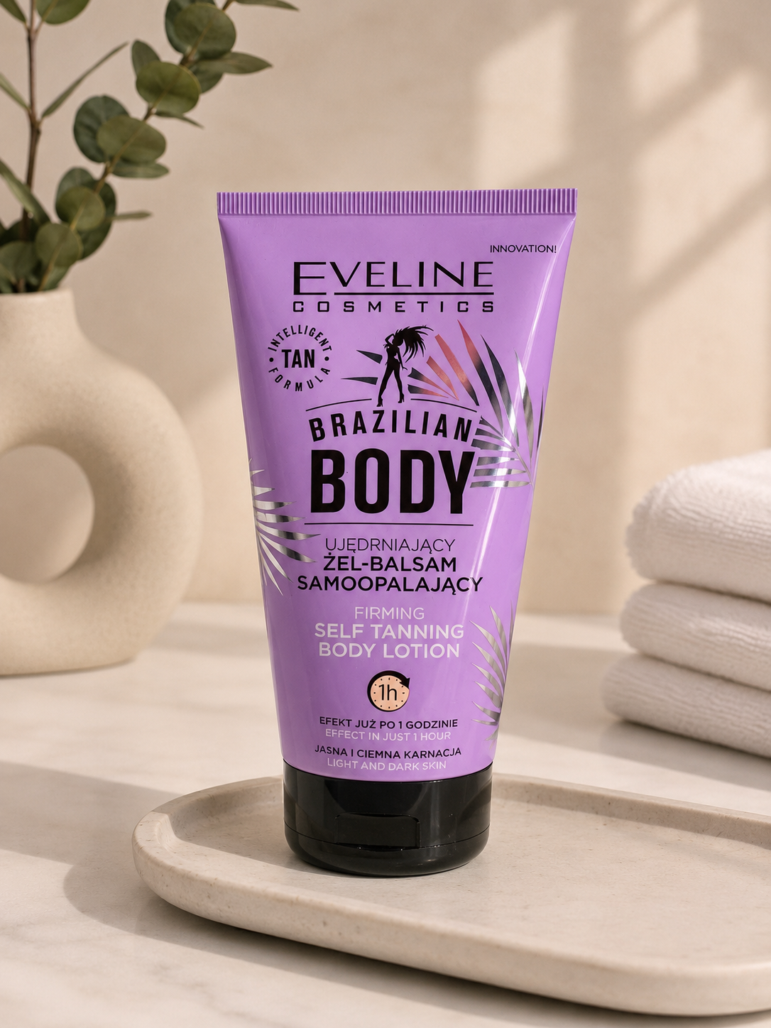 Eveline Cosmetics Brazilian Body – Ujędrniający Żel-Balsam Samoopalający 150ml