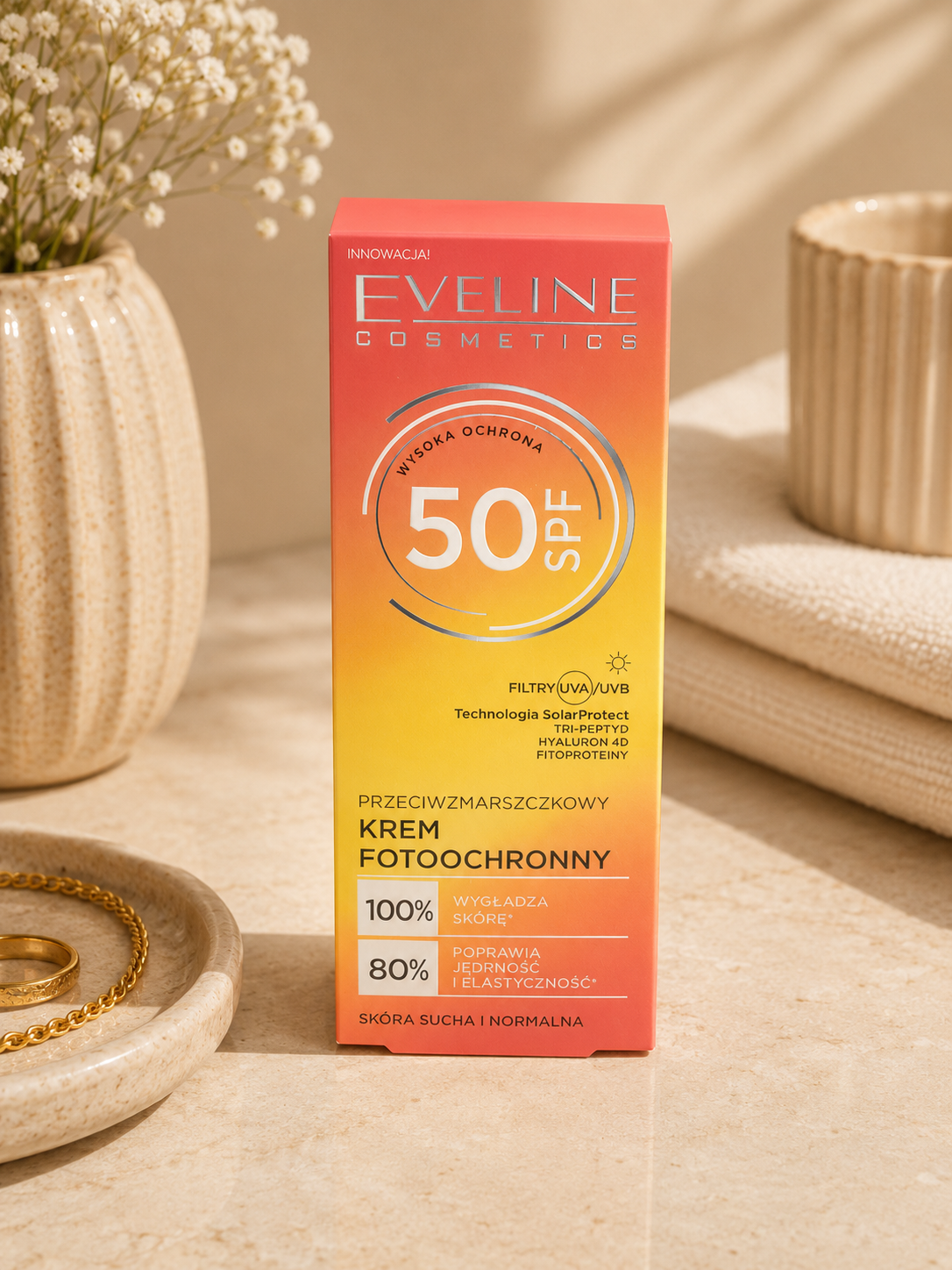Eveline Cosmetics SPF 50 Przeciwzmarszczkowy Krem Fotoochronny