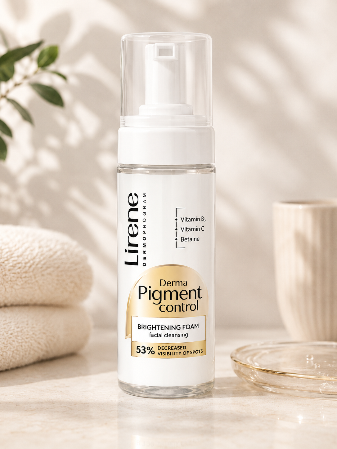 Lirene Derma Pigment Control – rozświetlająca pianka do mycia twarzy 150ml