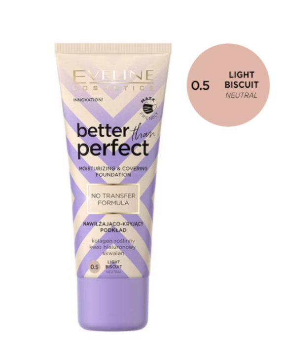 Eveline podkład better then perfect kolor 0.5 light biscuit