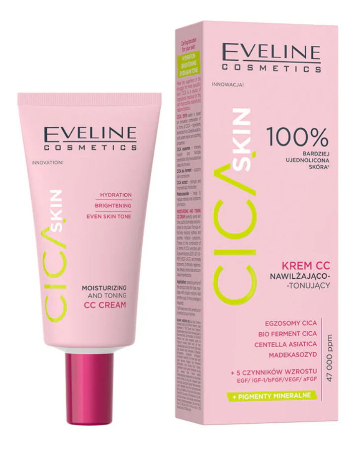 Eveline Cosmetics Cica Skin Krem CC Nawilżająco-Tonujący