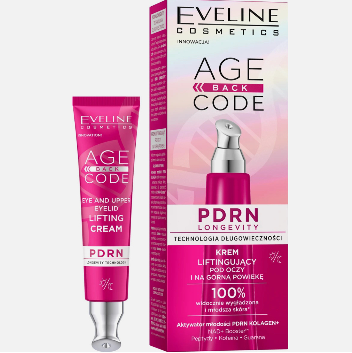 Eveline Cosmetics Age Back Code PDRN Krem Liftingujący Pod Oczy i Na Górną Powiekę