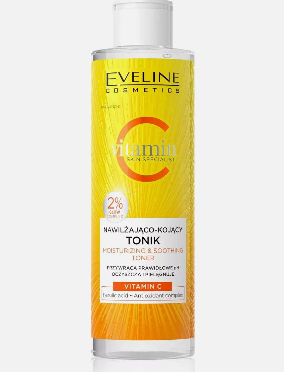 Eveline Cosmetics Vitamin C – Nawilżająco-kojący tonik do twarzy 200ml