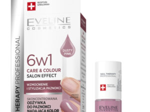 Eveline Cosmetics 6w1 Care & Colour Dusty Pink – Odżywka do paznokci nadająca kolor