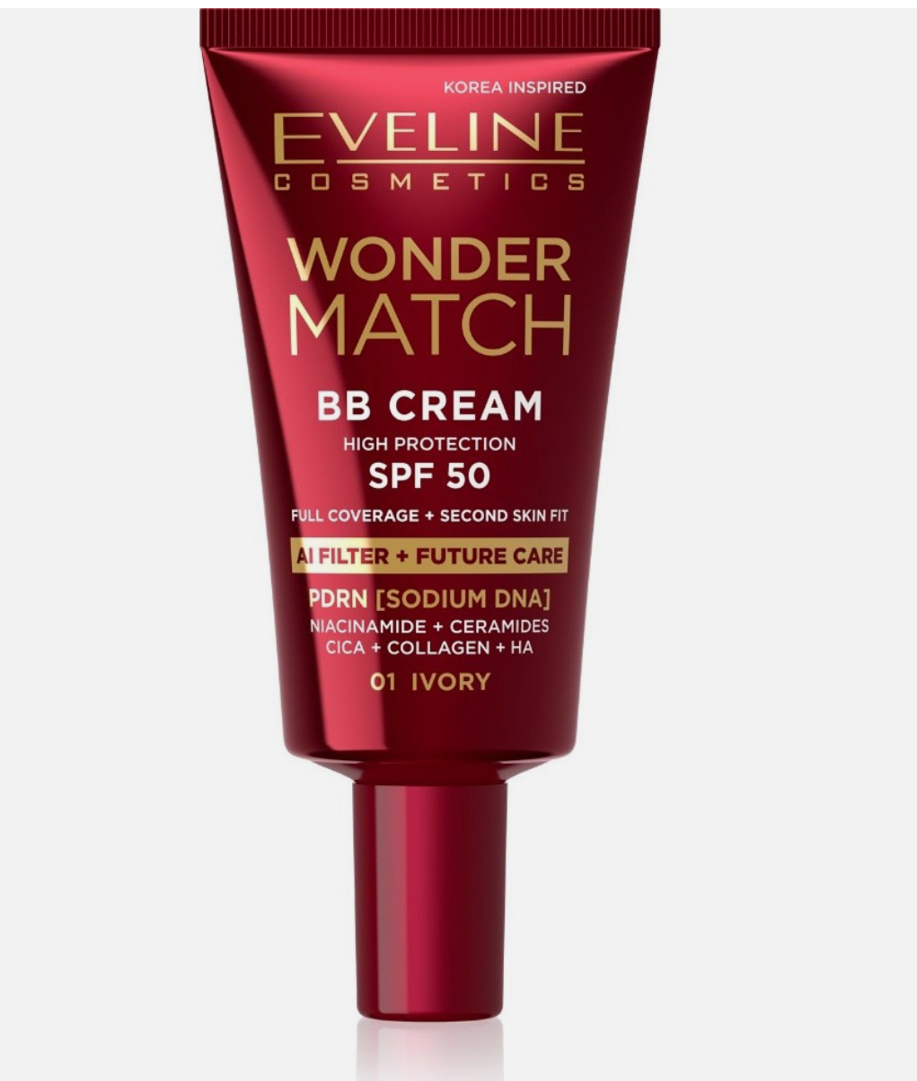 Eveline Cosmetics Wonder Match BB Cream SPF 50 01 Ivory