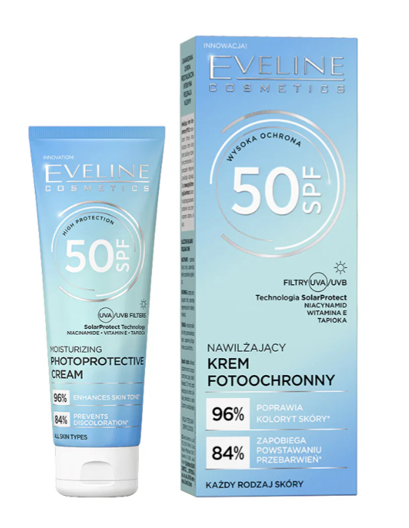 Eveline Cosmetics SPF 50+ Nawilżający Krem Fotoochronny