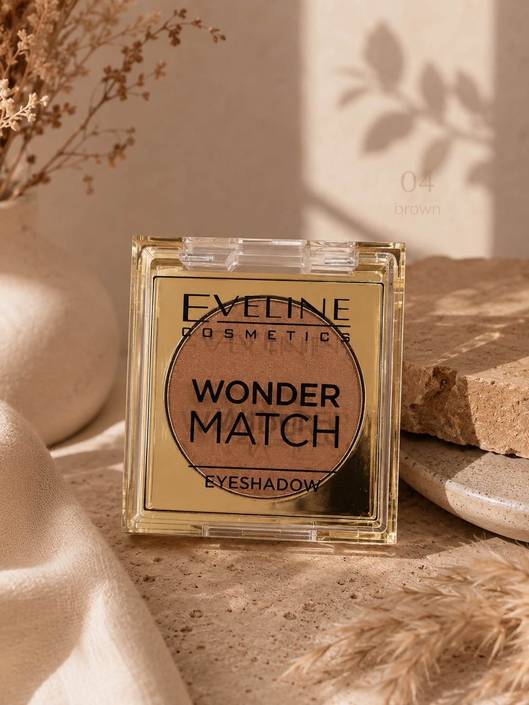 Eveline Cosmetics Wonder Match Eyeshadow – Cień do Powiek 04 Bro