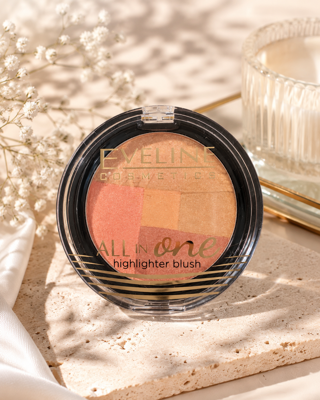 Eveline Cosmetics All in One Highlighter Blush – Róż z rozświetlaczem 2w1