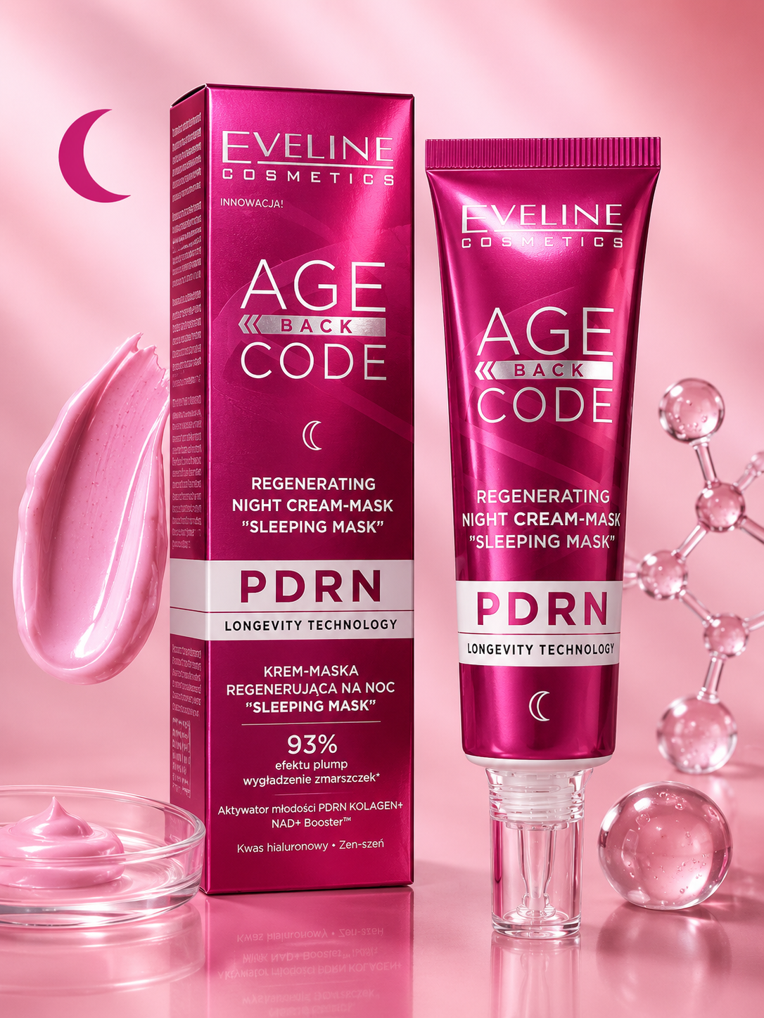 Eveline Cosmetics Age Back Code PDRN Longevity – Regenerujący Krem-Maska na Noc „Sleeping Mask”