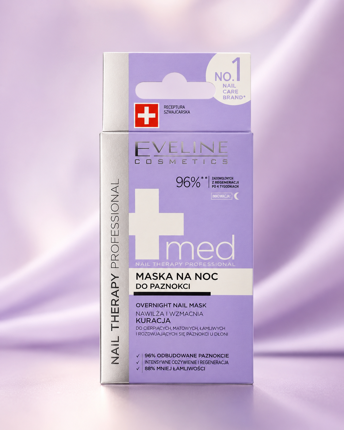 Eveline Cosmetics Nail Therapy Professional +Med Maska na noc do paznokci