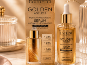 Eveline Cosmetics Golden Ageless – Przeciwzmarszczkowe Serum Aktywnie Liftingujące z 24K Złotem