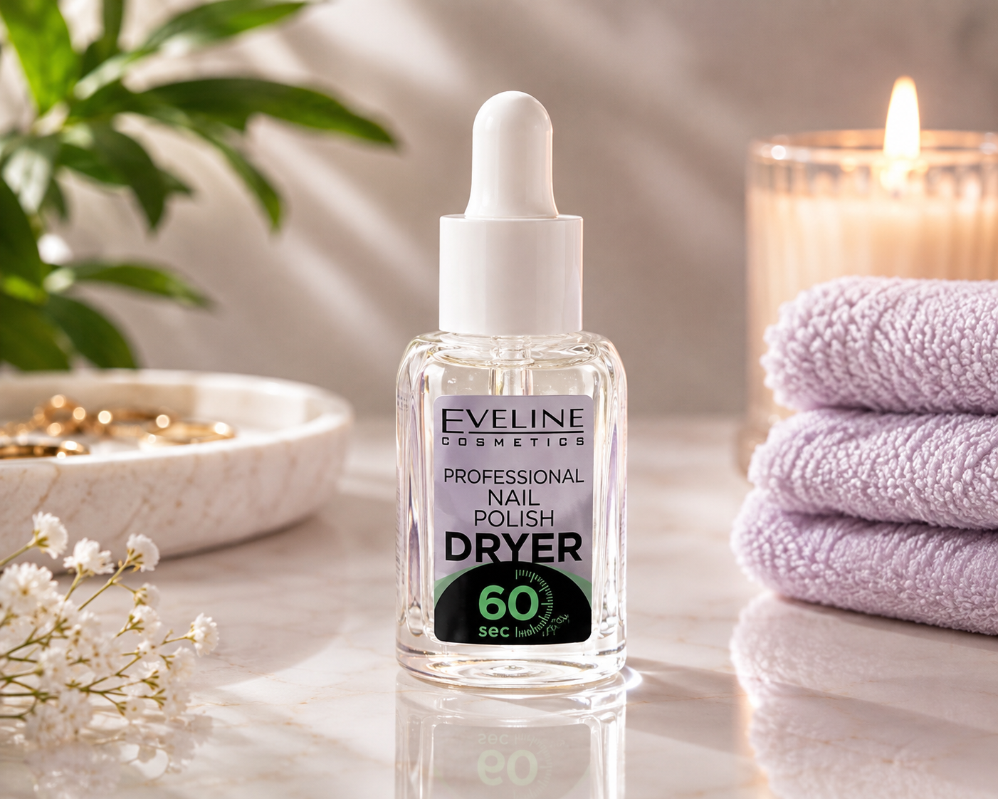 Eveline Cosmetics Professional Nail Polish Dryer 60 sec – Wysuszacz do Lakieru do Paznokci