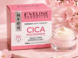 Eveline Cosmetics Korean Skin Therapy CICA Niacinamide – kojący krem rozświetlający