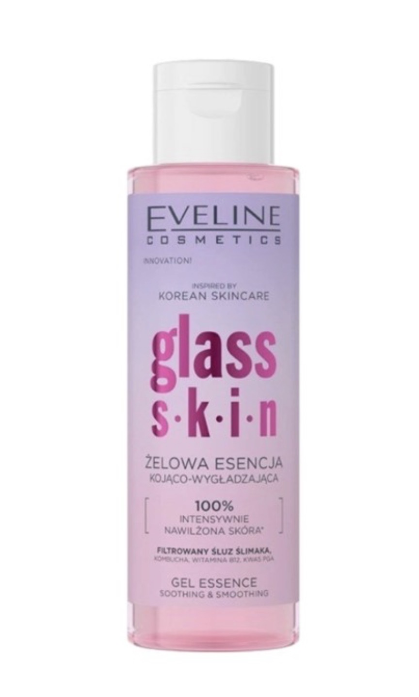Eveline Cosmetics Glass Skin Snail, Żelowa esencja nawilżająco-tonizująca