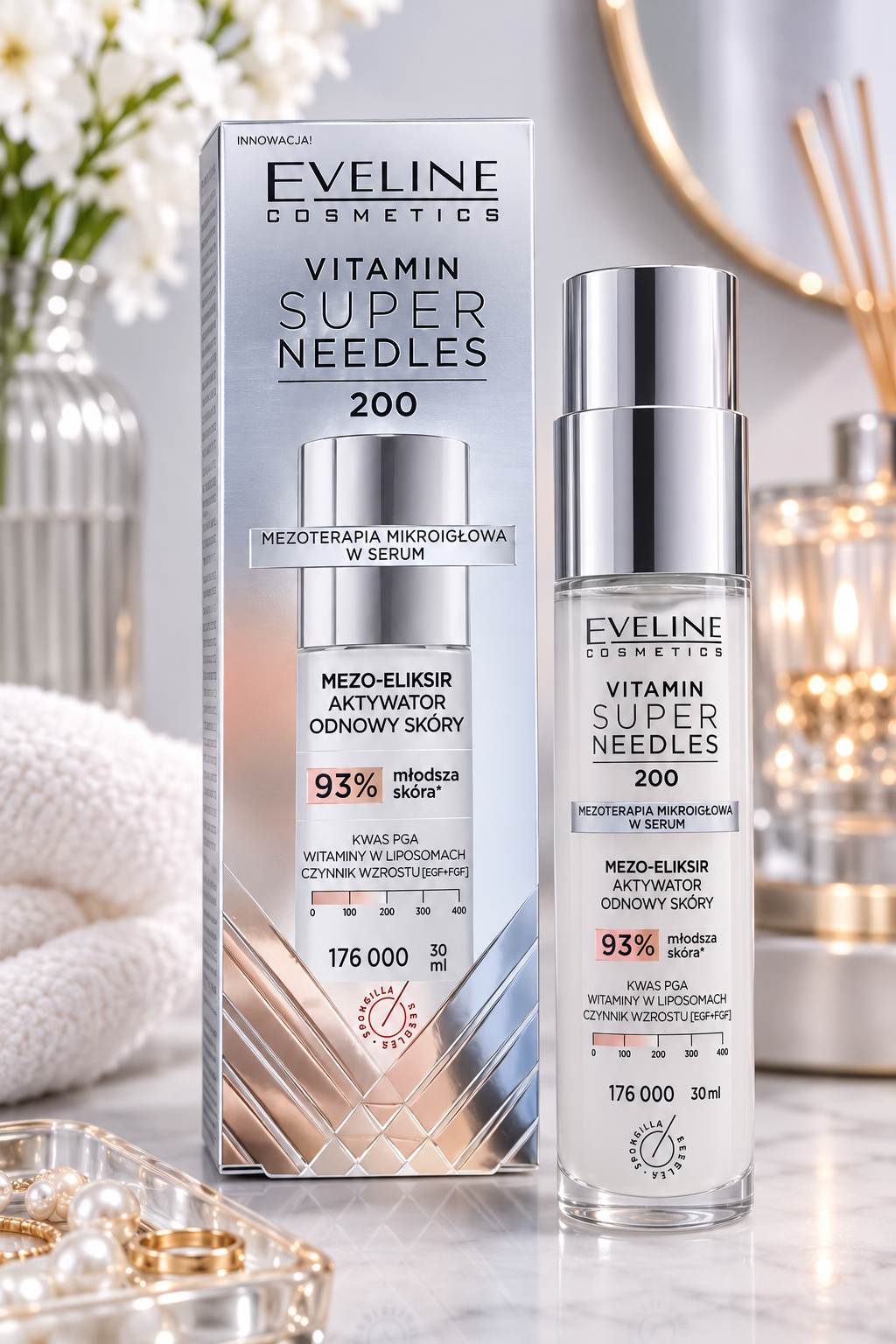 Eveline Cosmetics Vitamin Super Needles 200 – Mezo-Eliksir Aktywator Odnowy Skóry 30 ml