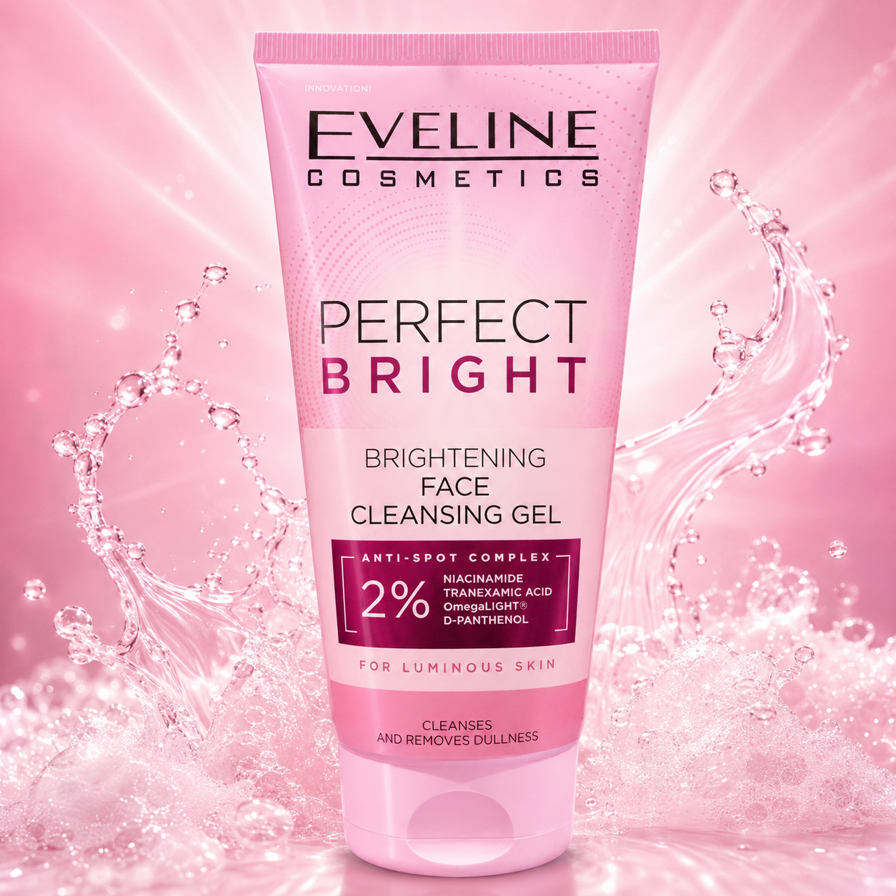Eveline Cosmetics Perfect Bright – rozświetlający żel do mycia twarzy 150ml