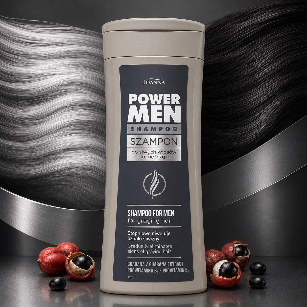 Joanna Power Men – szampon stopniowo niwelujący oznaki siwizny 200ml