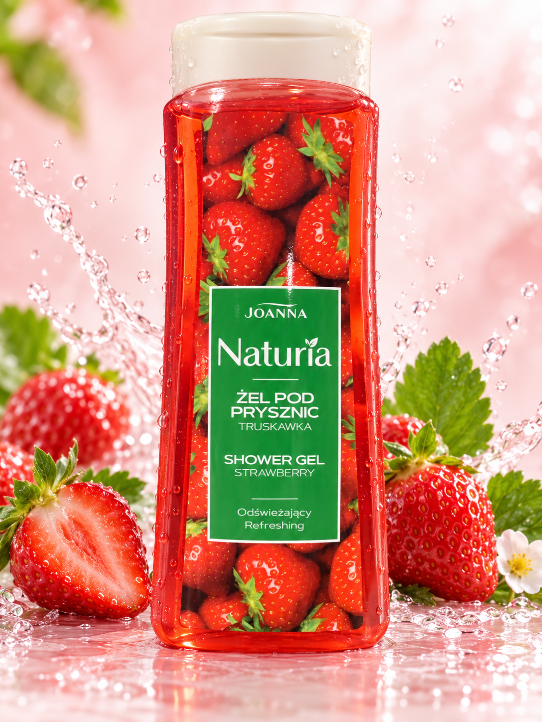 Joanna Naturia – Odświeżający żel pod prysznic Truskawka 300 ml