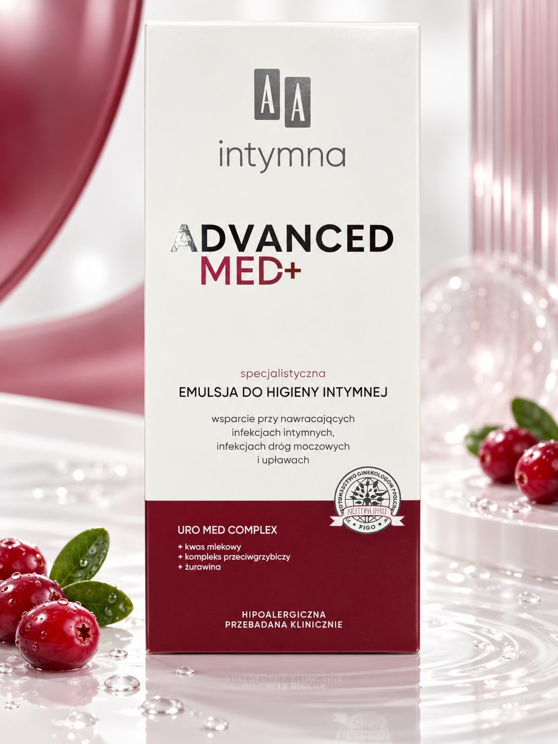 AA Intymna Advanced Med+ – specjalistyczna emulsja do higieny intymnej pH 3,5 300 ml