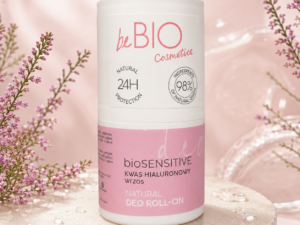beBIO Cosmetics bioSENSITIVE Naturalny dezodorant roll-on – Kwas hialuronowy i Wrzos 50ml